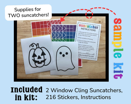 Halloween Suncatcher Sticker Craft Kit, 2 Pack