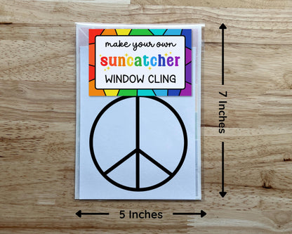Peace Sign Suncatcher Sticker Craft Kit