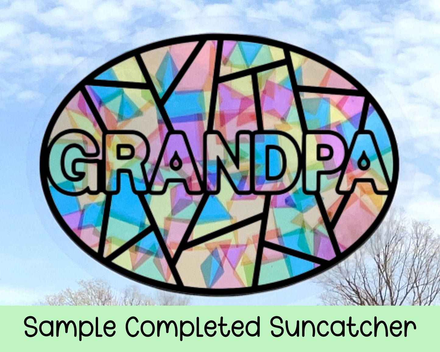 Grandpa Suncatcher Sticker Craft Kit