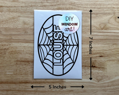 Personalized Halloween Suncatcher Sticker Craft Kit