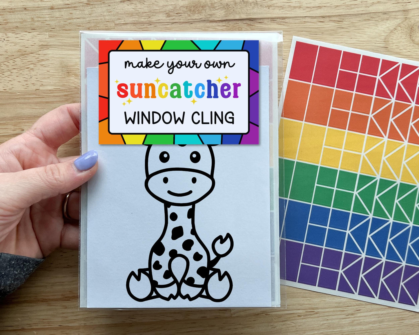 Giraffe Suncatcher Sticker Craft Kit