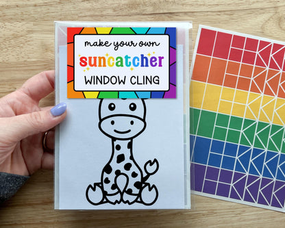 Giraffe Suncatcher Sticker Craft Kit