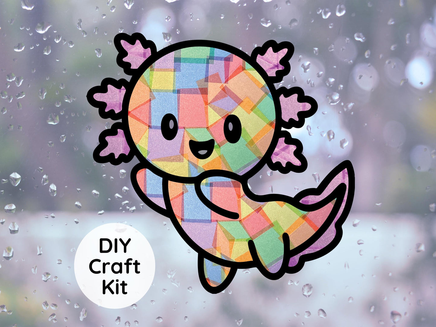 Axolotl Suncatcher Sticker Craft Kit
