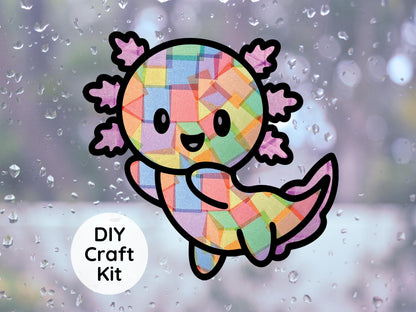 Axolotl Suncatcher Sticker Craft Kit