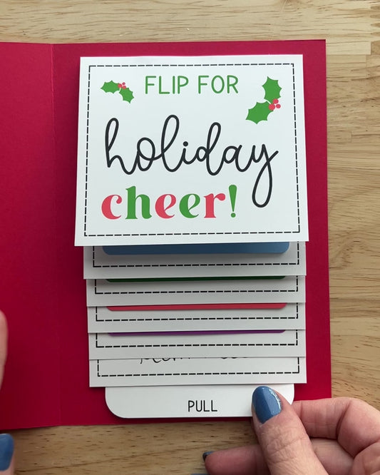 Christmas Gift Card Holder Waterfall Book (Holds 4-5 Gift Cards)