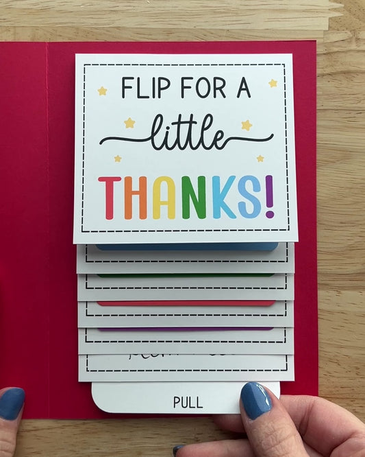 Thank You Gift Card Holder Waterfall Book (Holds 4-5 Gift Cards)