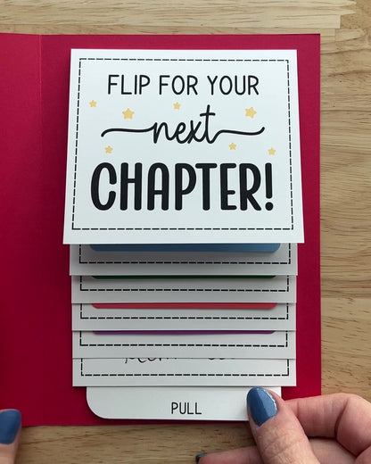 Graduation Gift Card Holder Waterfall Book (Holds 4-5 Gift Cards)