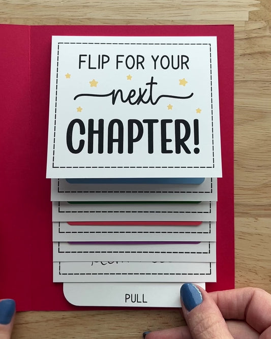 Graduation Gift Card Holder Waterfall Book (Holds 4-5 Gift Cards)