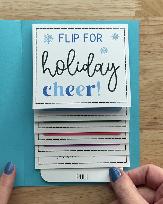 Holiday Gift Card Holder Waterfall Book (Holds 4-5 Gift Cards)