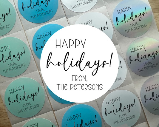 Happy Holidays Gift Labels (Set of 10)