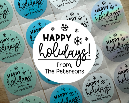 Happy Holidays Gift Labels (Set of 10)
