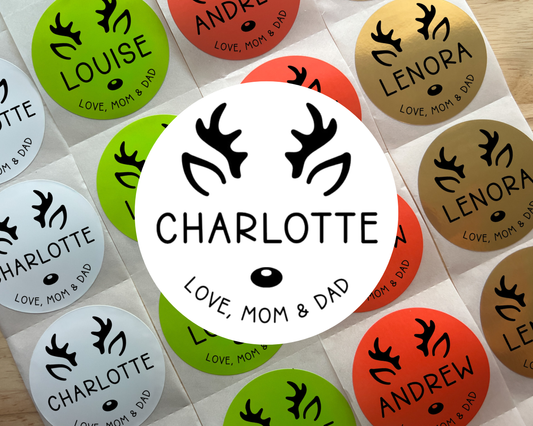 Reindeer Christmas Gift Labels (Set of 10)