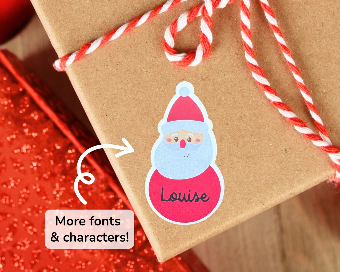 Personalized Christmas Character Gift Labels (Set of 20)