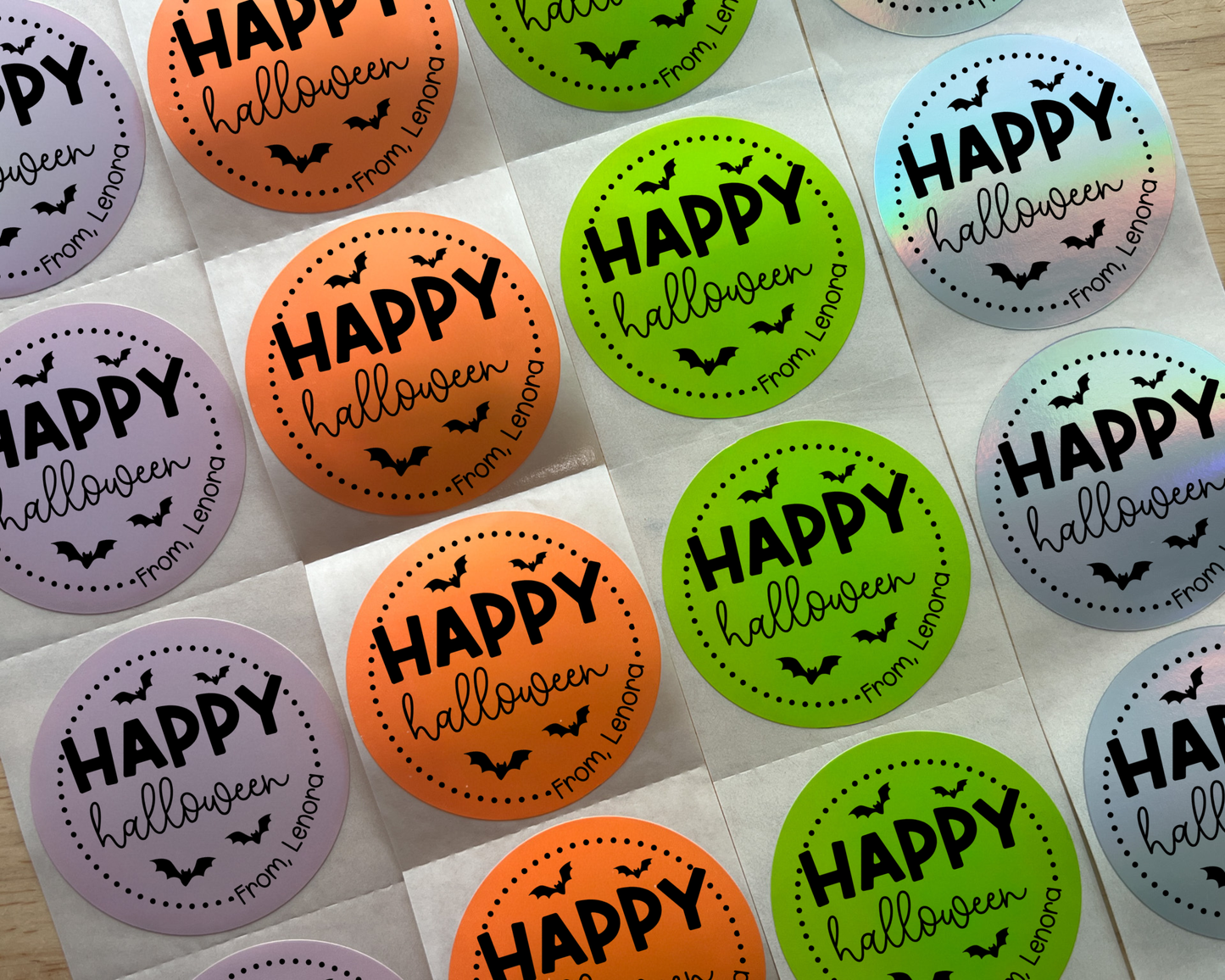 Happy Halloween Party Favor Labels (Set of 10)