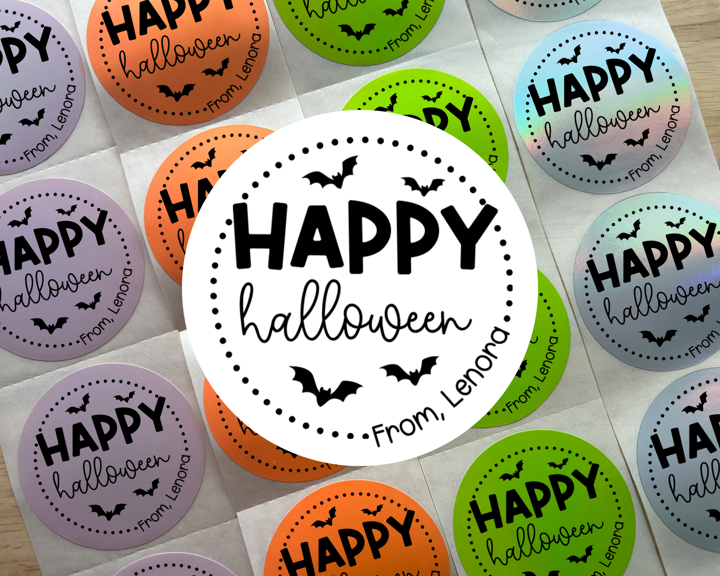 Happy Halloween Party Favor Labels (Set of 10)